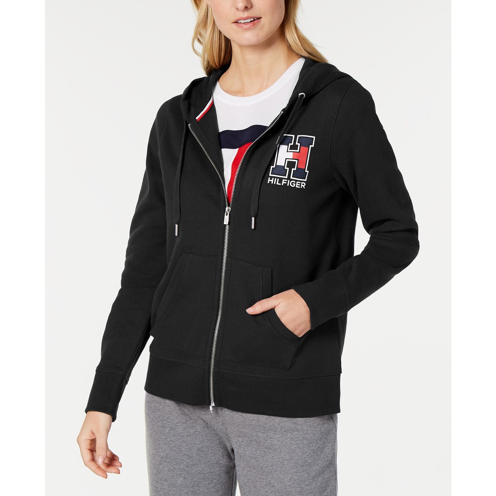 tommy hilfiger zip up hoodie womens