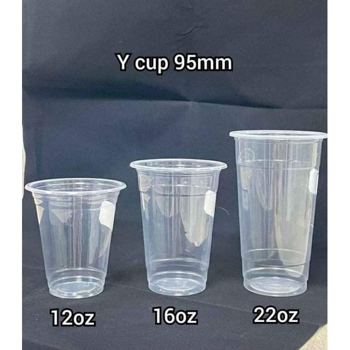 PP CUP / Y CUP 100PCS PER PACK ( 8oz, 12oz, 16oz, 22oz, 1L) (cups only