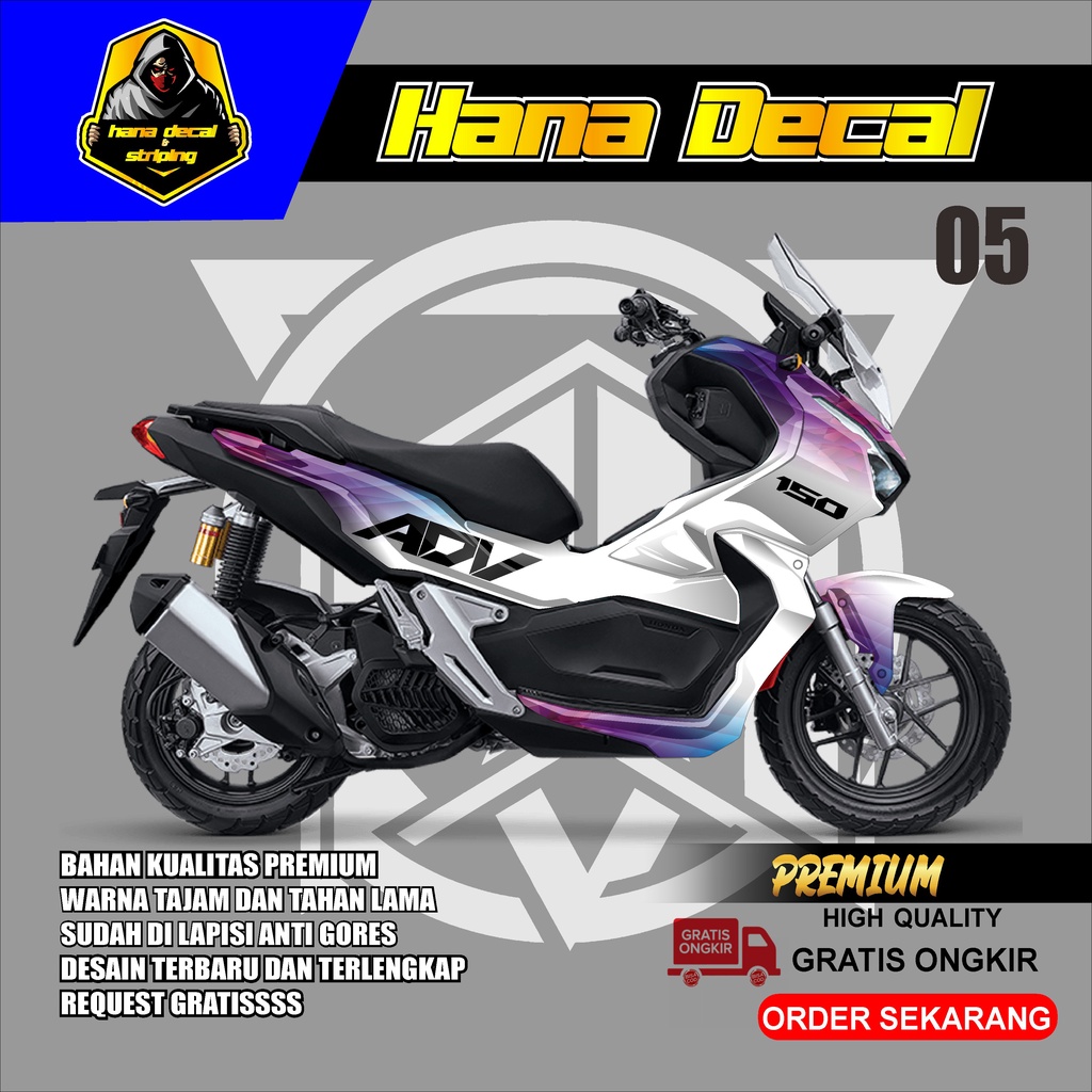 Decal sticker honda adv 150 dekal sticker striping adv full body Design