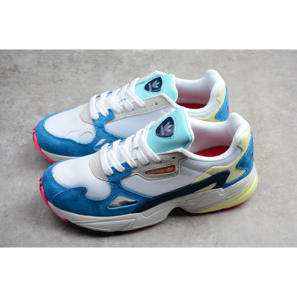 adidas falcon white and yellow