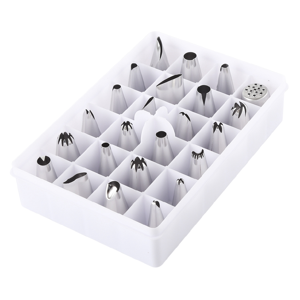 Cj 24pcs Pastry Cake Decorating Nozzles Tips Set Kit For Icing Piping Bag Tool Pen Shopee Philippines