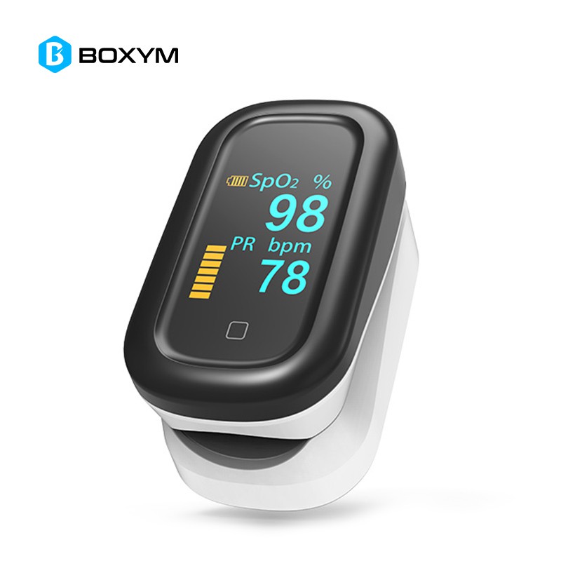 BOXYM Finger Pulse Oximeter OLED with Touch Button Blood ...