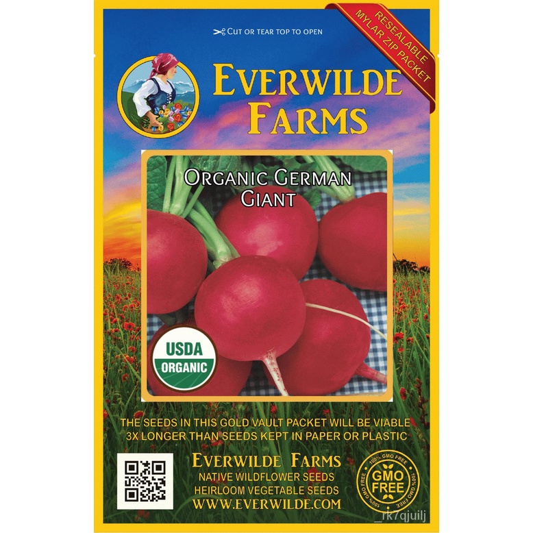 Guaranteed germination rate 150 Organic German Giant Radish Seeds