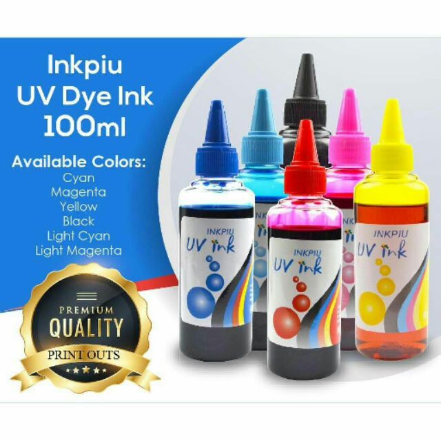 Universal Uv Dye Ink 100ml Available Colors Cyan Magenta Yellow Black Light Cyan And Light 9207