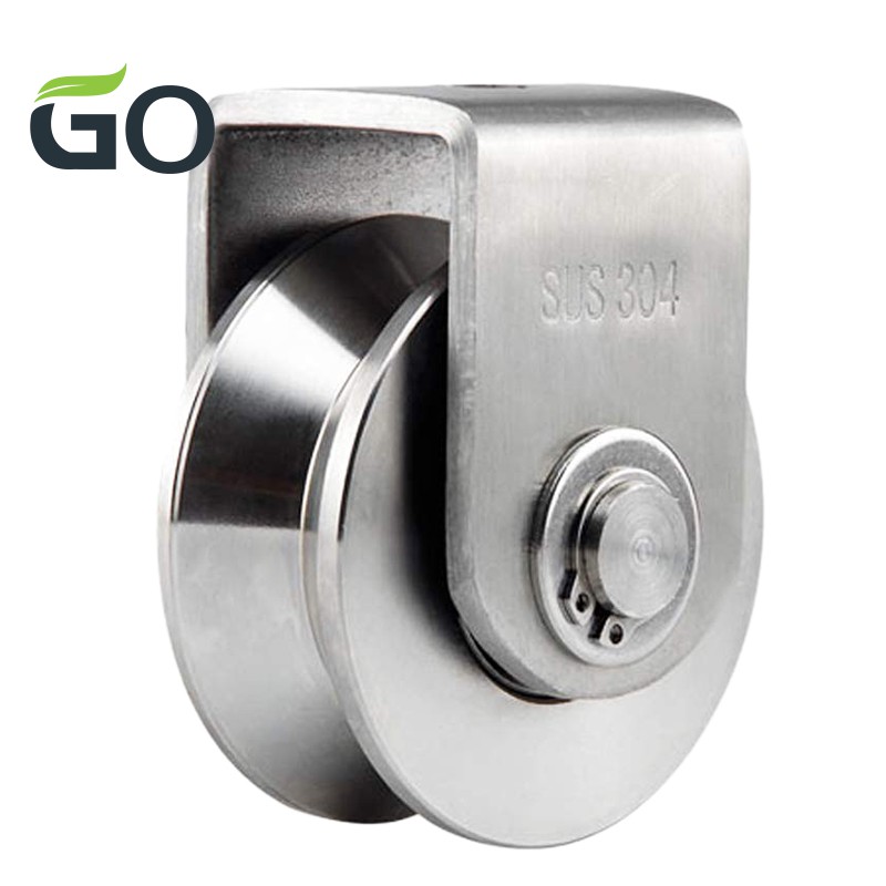 2 Inch V Type Pulley 304 Stainless Steel Sliding Gate Roller Wheel