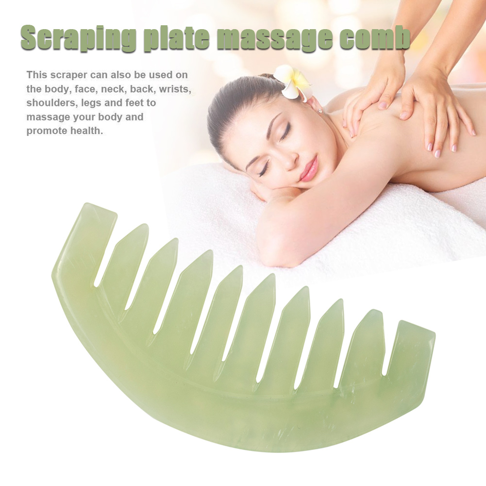 Okcattraditional Chinese Nature Jade Comb Massage Acupuncture Head Therapy Trigger Point Treatment Shopee Philippines