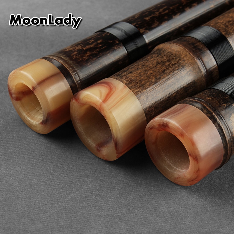 Separable Brwon Bamboo C Key Flute with Black Line Chinese Musical Instrument 