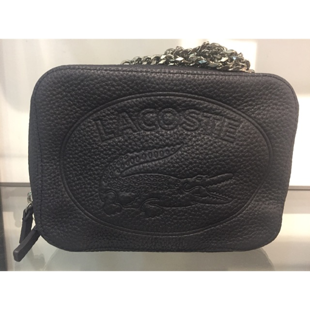 lacoste leather crossbody bag