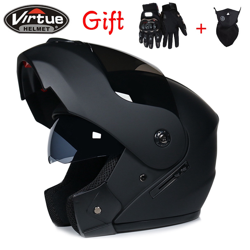 ICC Standard Motorcycle Modular Helmet Dual Lens Flip Up Racing Helmet