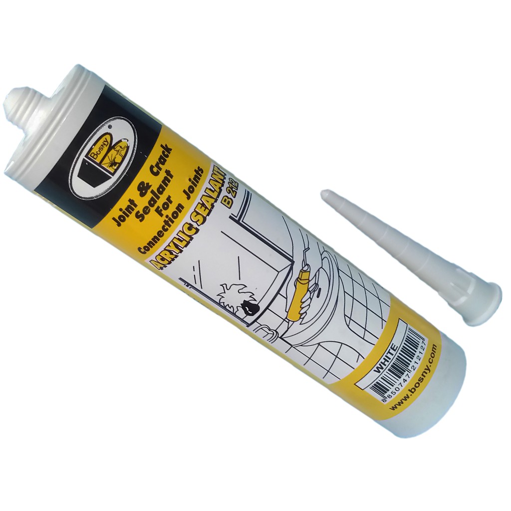 BOSNY acrylic sealant B212 WHITE COLOR 300ml | Shopee Philippines