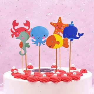 Under The Sea Water World Theme Birthday Cake Cupcake Toppers Shopee Philippines