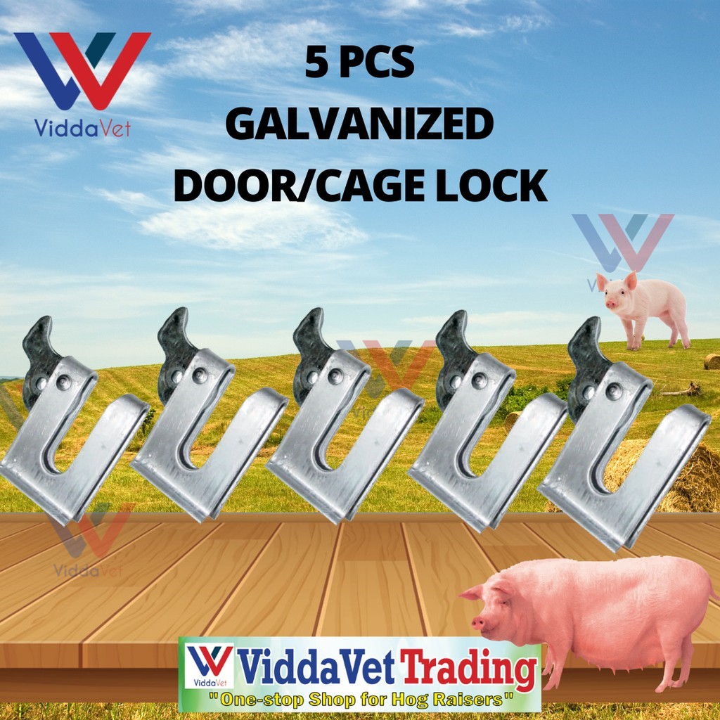 imcyraanfhhh Galvanized Door Lock Cage lock for Pens Cages of Dogs Pigs