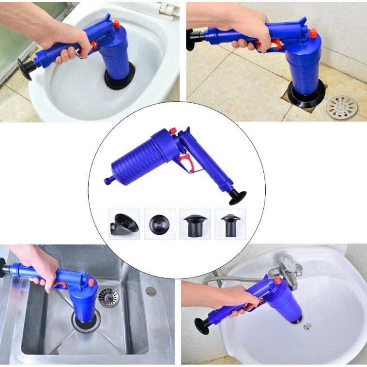 Toilet Clean High-Pressure Pump CleanerAir Drain Blaster Pump Plunger ...