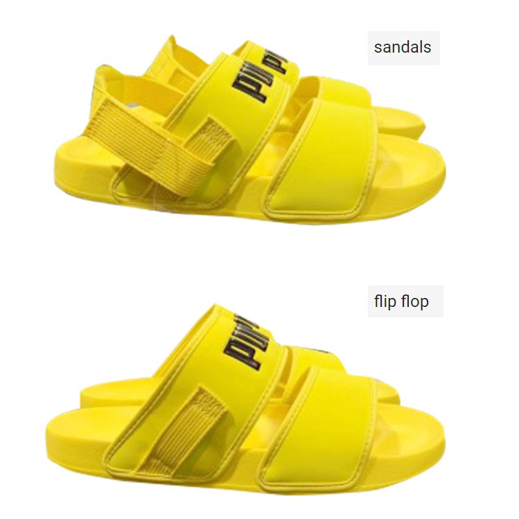 puma yellow sandals