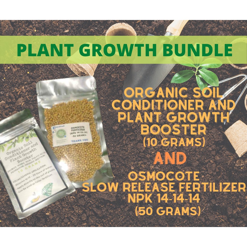 HUMIC ACID HUMUS PLUS ORGANIC PLANT GROWTH BOOSTER AND OSMOCOTE PLANT