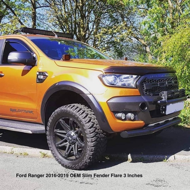 PS4X4 Slim Fender Flares To Suit Ford Ranger KIT 2015 -2017 PX2 Matte ...