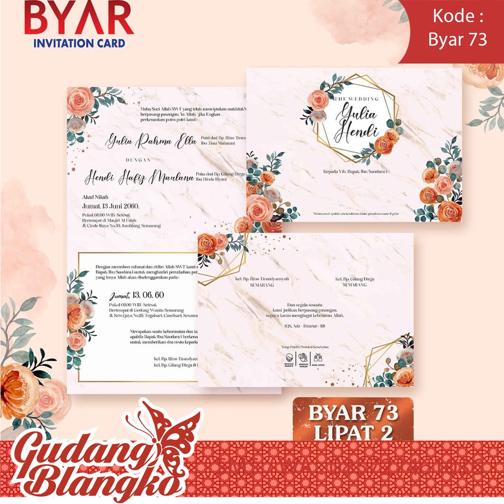 Blangko Newest Wedding Invitation Card Pay 73 Free Price File Seting ...