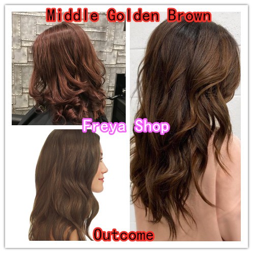 Medium Golden Brown Hair Color With Oxidant 4 3 Bob Keratin Permanent Hair Color Shopee Philippines