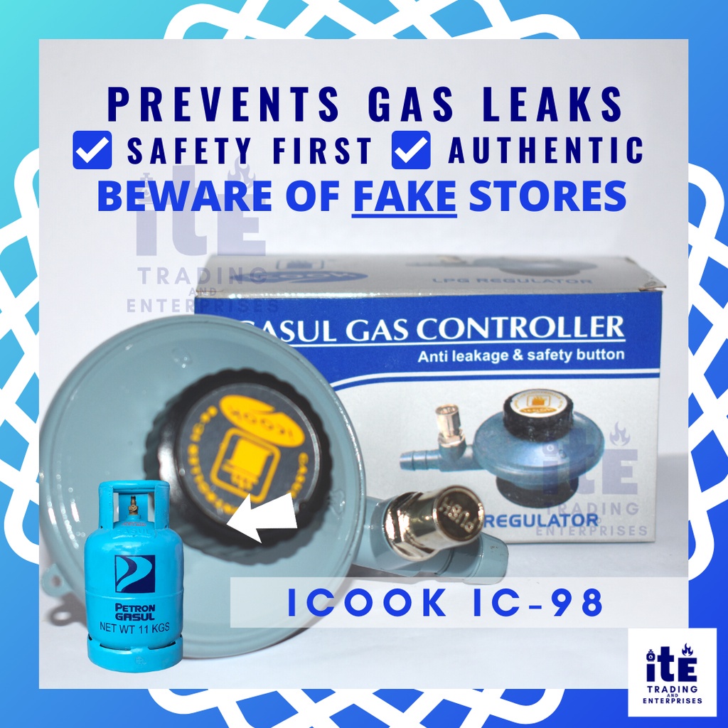 iCook/TPA Snapon Gasul Valve Regulator Gray Anti Leak and Safety