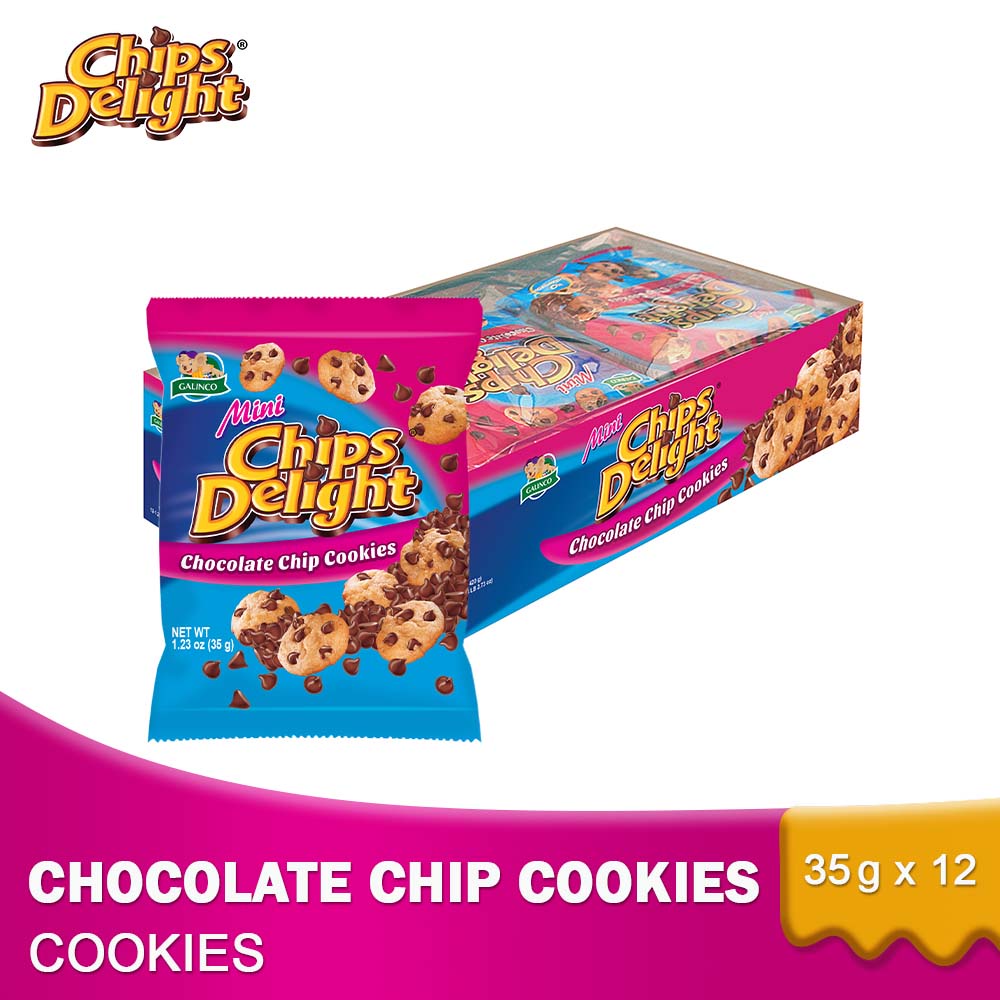 Chips Delight Mini Chocolate Chip Cookies Original 35g (Pack of 12