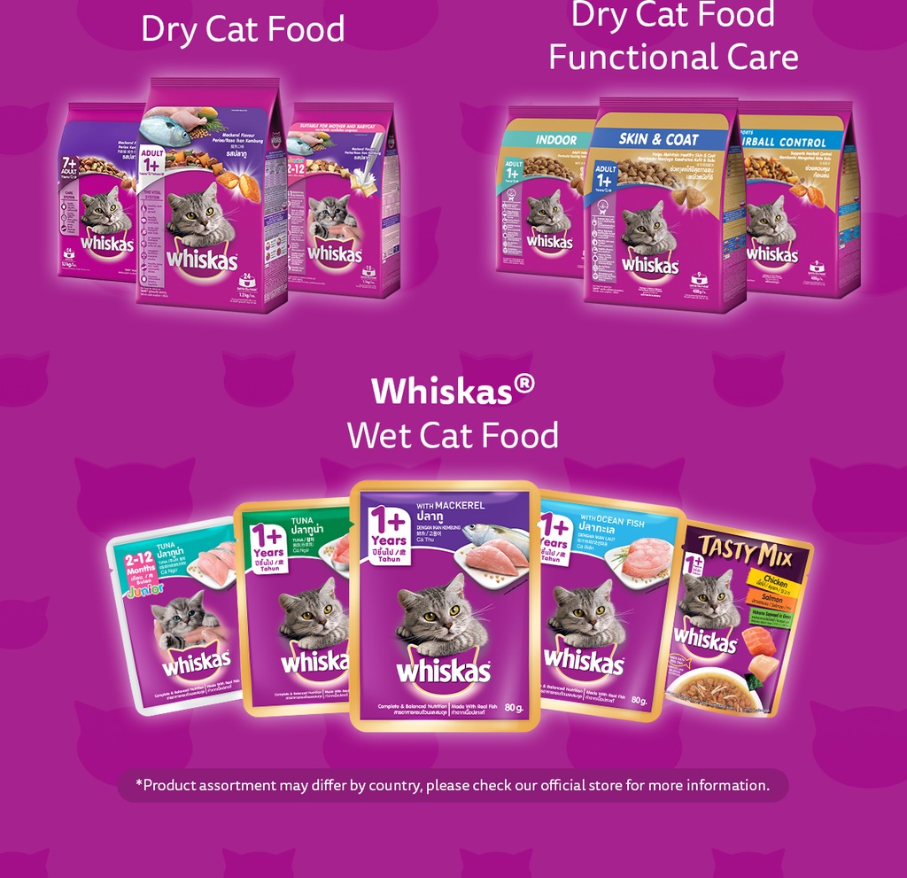 WHISKAS Junior Kitten Food Pouch Kitten Wet Food in Mackerel Flavor