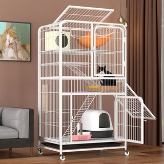 Cat cage family cat villa with toilet one large free space small two-story Cat House cat house cat n
