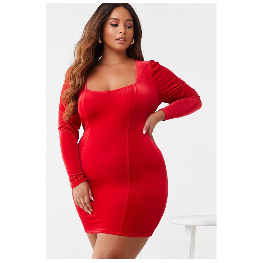 Forever 21 Plus Size Velvet Mini Dress ...