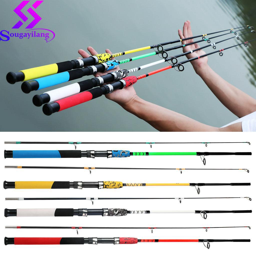 Sougayilang 2 Sections 1.5-2.4M Spinning 4 Colors Hand Lure Fishing Rod ...