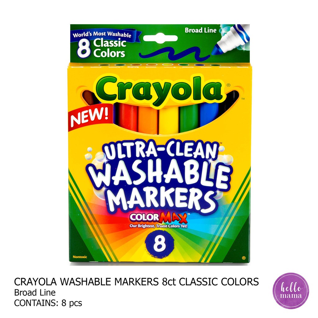 Crayola Markers Washable 8 Colors Classic Shopee Philippines
