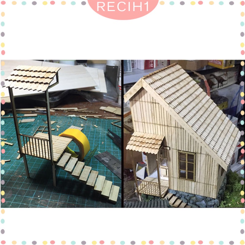 1/35 DIY Assembly Building Model Kits 3D Puzzles Parent Child Interaction Wooden Style B