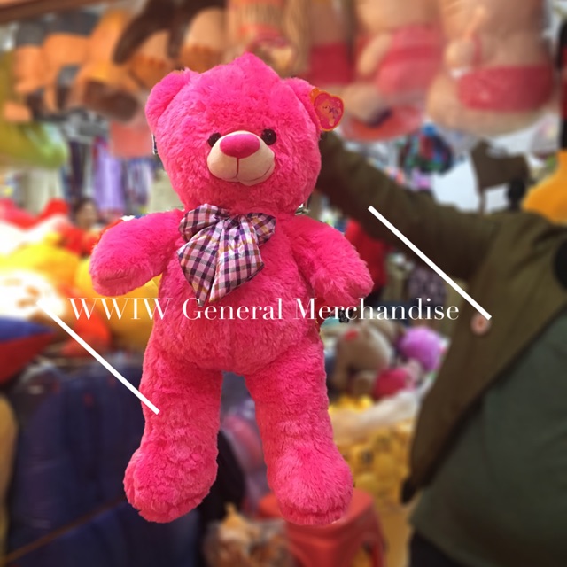 dark pink teddy bear