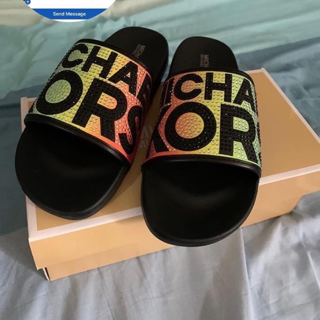 Michael kors gilmore slides 2024 rainbow