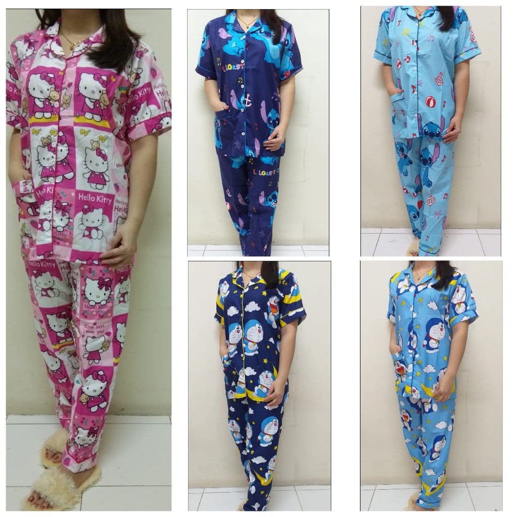 Filberta Shop Piyama Character Cp Hk Box Stich Dorae Moon Piyama Bagus Murah Piyama Import 053 Shopee Philippines