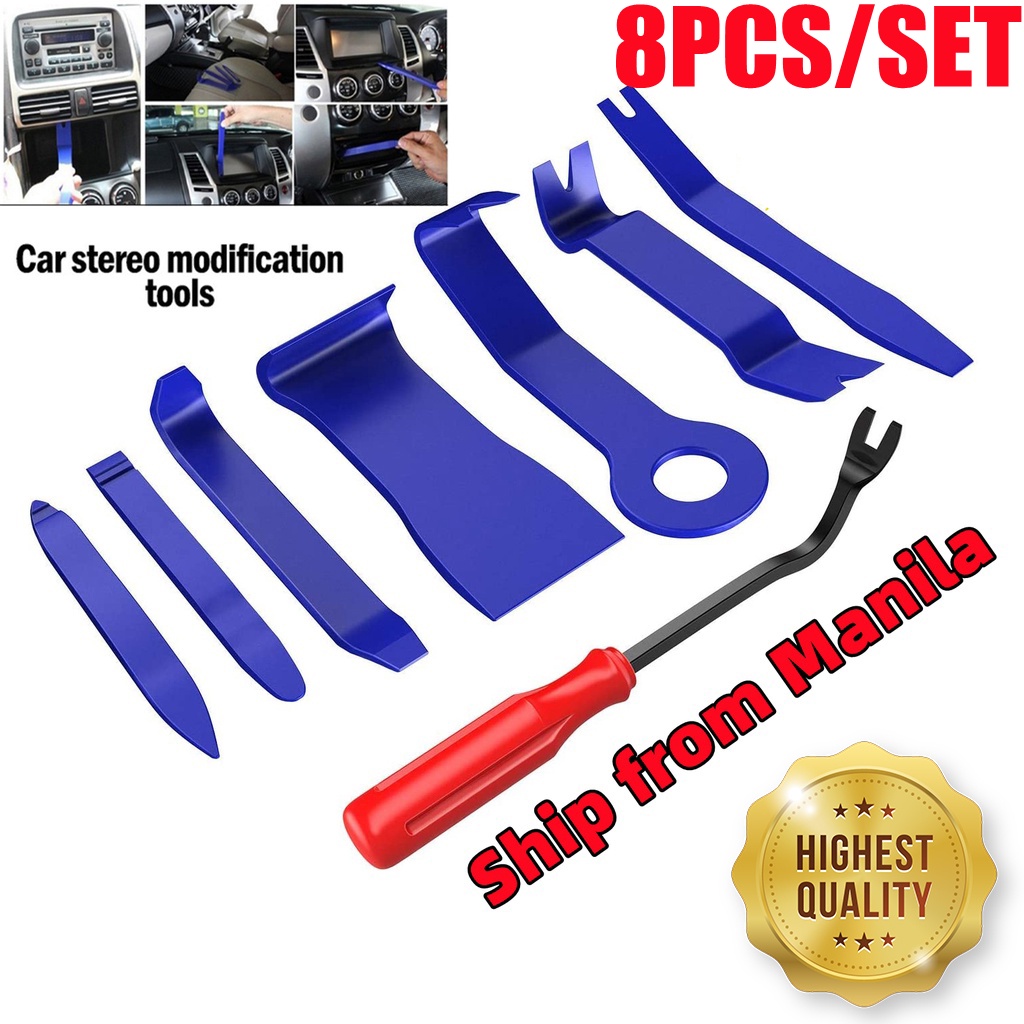 8pcs Panel Removal Tool Kit Auto Car Stereo Radio Pry Tools Door Clip ...