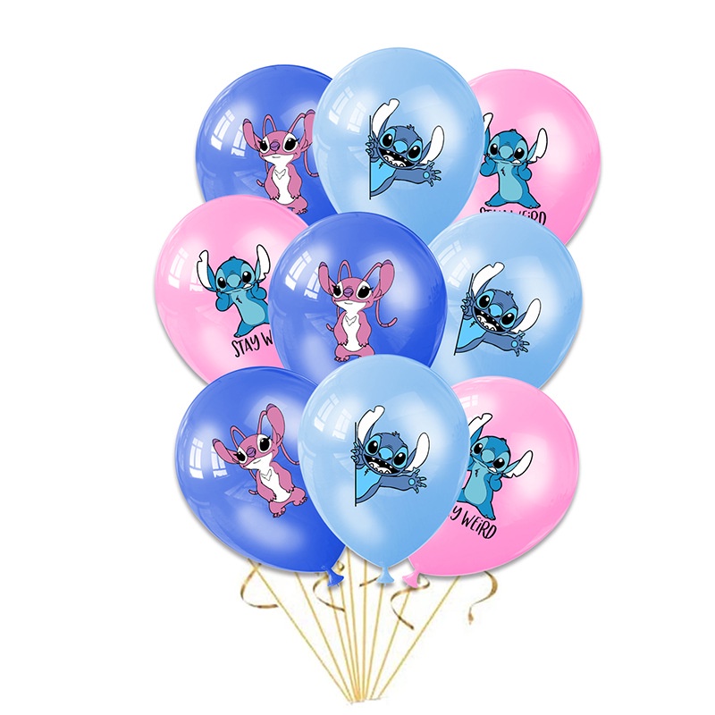 Lilo & Stitch Cartoon Theme Latex Balloon New Star Baby Stitch Birthday ...