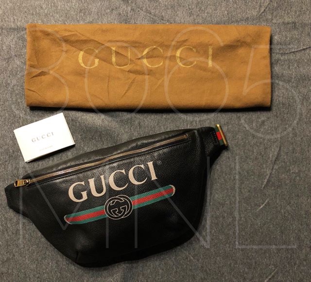 gucci logo print belt bag