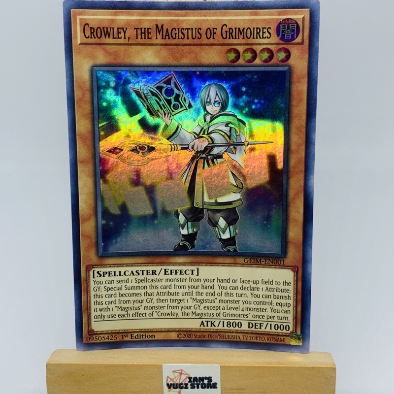 1st Ed Crowley the Magistus of Grimoires Super Rare YuGiOh GEIM-EN001