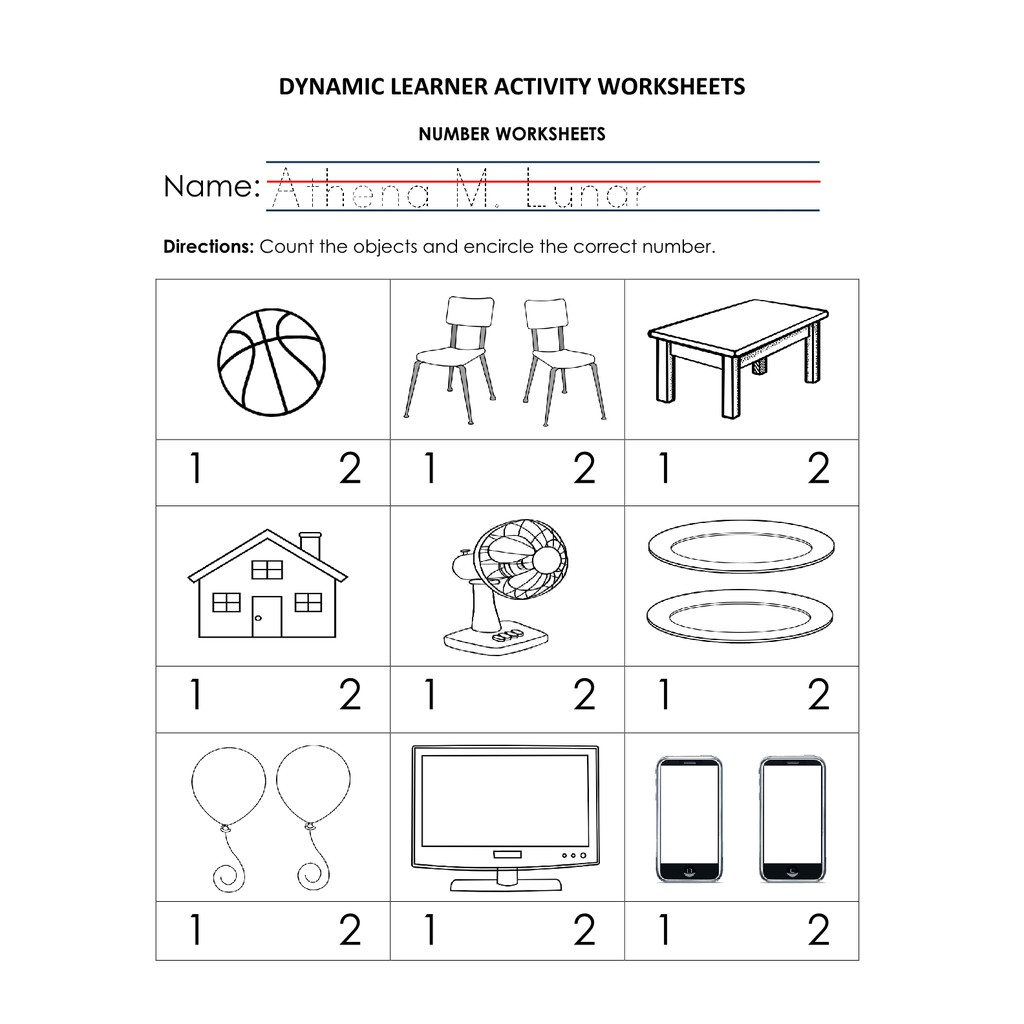 assignment sheets for grade 1