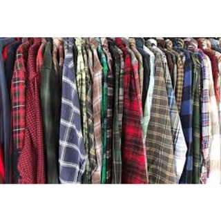 Flannel/Plaid/Checkered/Plain long sleeves for men and women part 1 thrifted