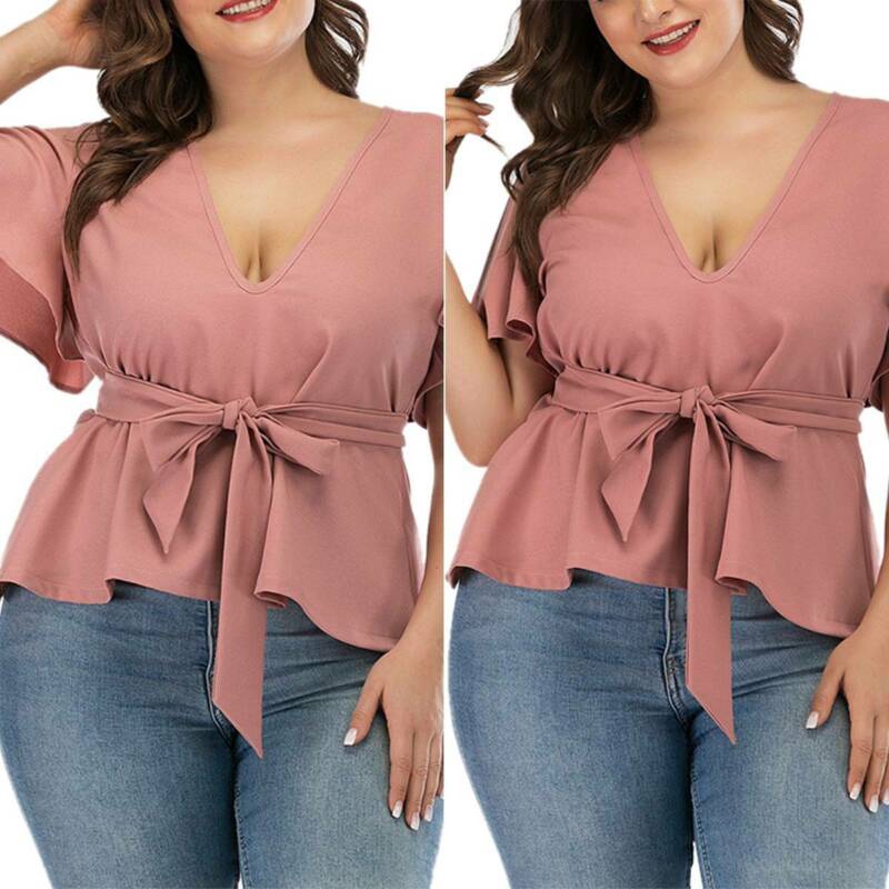 plus ruffle blouse