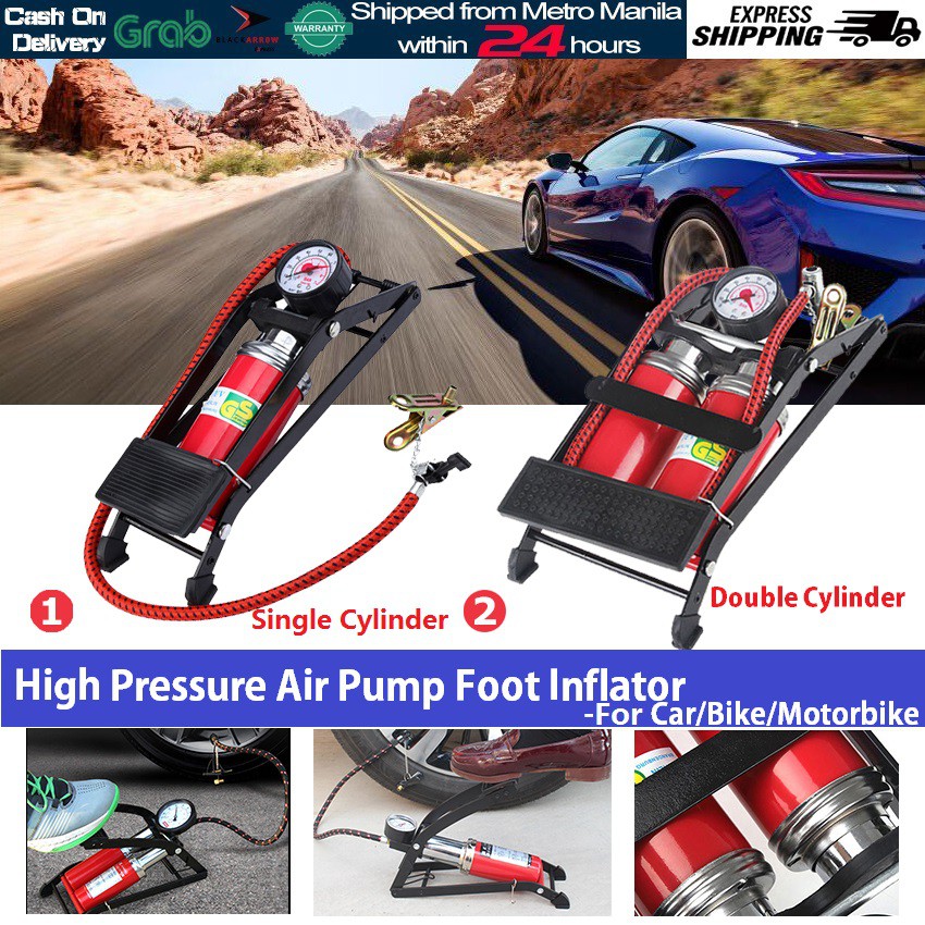 foot air pump for car and bike