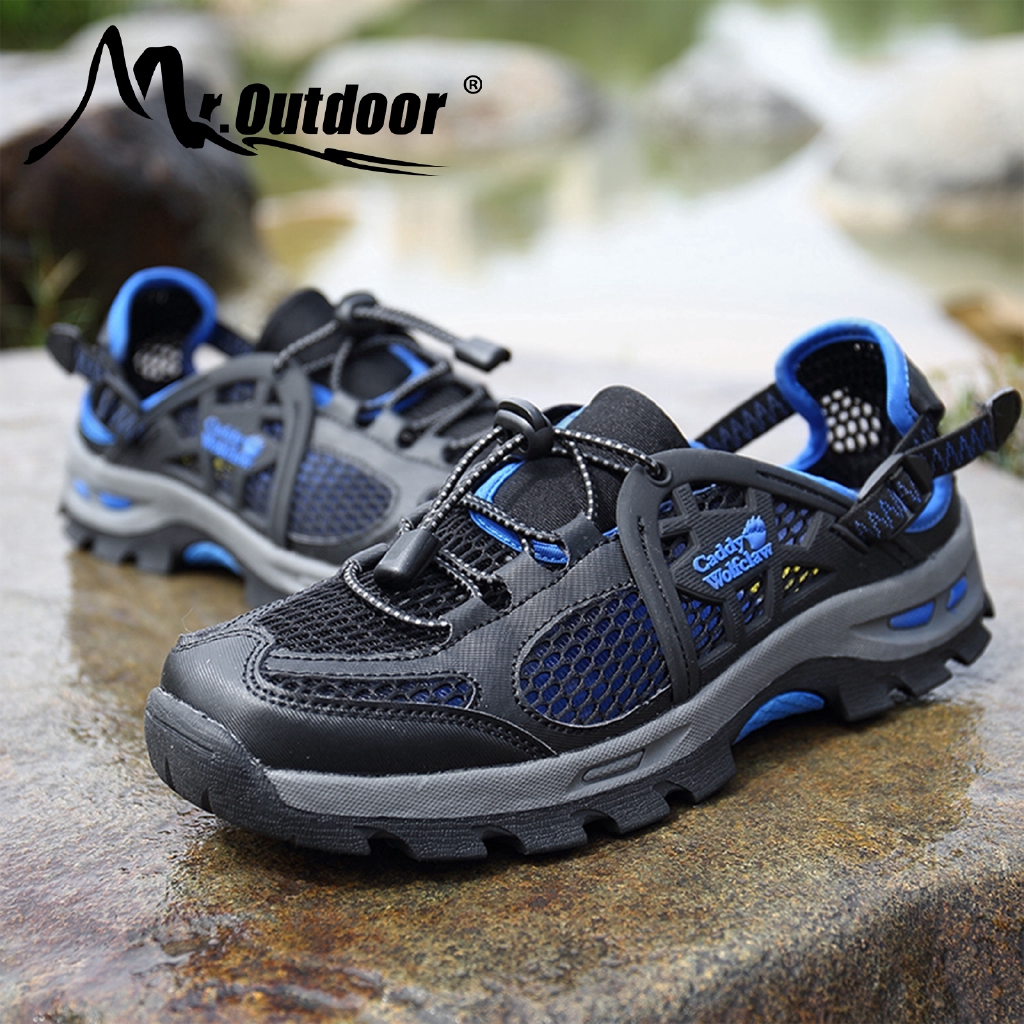 water and hiking shoes