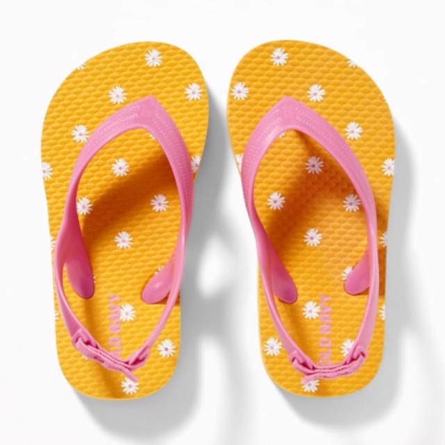 yellow flower flip flops