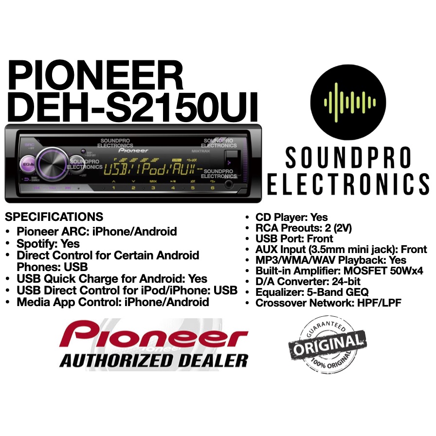 pioneer mosfet 50wx4 aux input