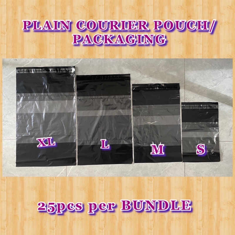 25PCS PLAIN COURIER POUCH/PACKAGING (BLACK ONLY) Shopee Philippines