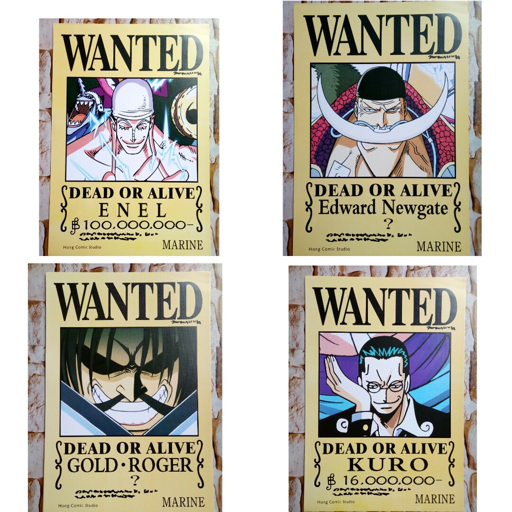 One Piece Wanted Poster 14 Pcs Shopee Philippines