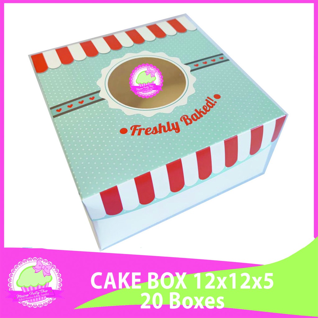 MPS 20 boxes Cake Box 12x12x4 / 12x12x5" Pastry Box Gift Box Shopee Philippines
