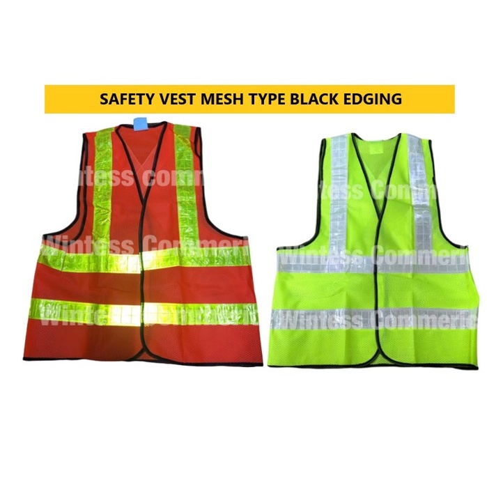 Safety Vest Net Black Edge Vest Heavy Duty Shopee Philippines