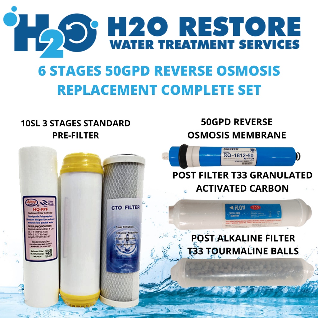 6 Stages Residential Reverse Osmosis 50GPD REVERSE OSMOSIS FILTER