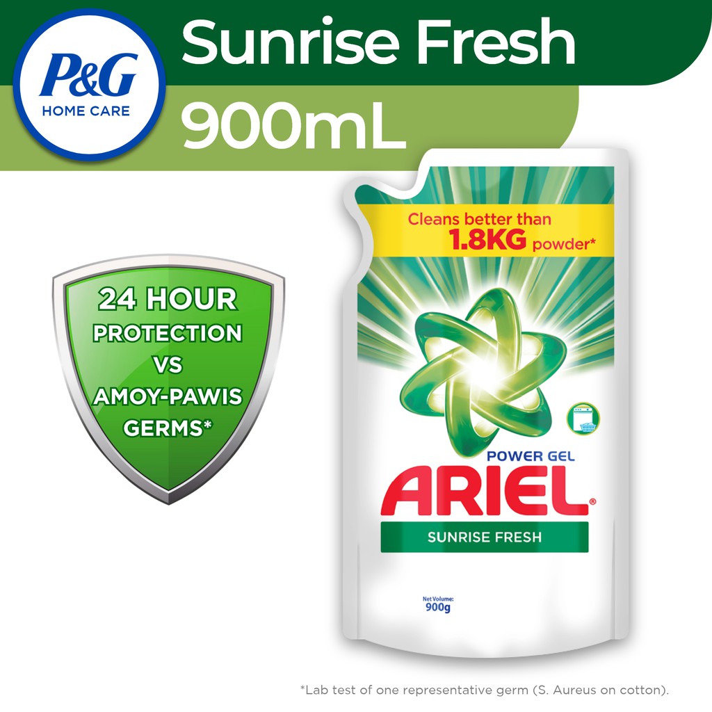 Ariel Liquid Detergent Power Gel Sunrise Fresh 900mL Refill Shopee